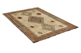 Gabbeh - Qashqai Персийски връзван килим 211x141 - Снимка 1