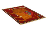 Kashkooli - Gabbeh Персийски връзван килим 144x101 - Снимка 1