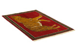 Kashkooli - Gabbeh Персийски връзван килим 128x82 - Снимка 1