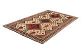 Gabbeh - Qashqai Персийски връзван килим 235x145 - Снимка 2