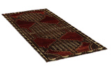 Bakhshayeh - Turkaman Персийски връзван килим 220x96 - Снимка 1