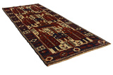 Bakhtiari - Qashqai Персийски връзван килим 406x157 - Снимка 1