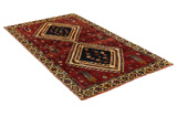 Yalameh - Qashqai Персийски връзван килим 242x138 - Снимка 1