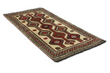 Yalameh - Qashqai Персийски връзван килим 225x113 - Снимка 1
