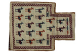 Qashqai - Saddle Bags Персийски връзван килим 48x37 - Снимка 1