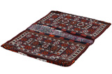 Jaf - Saddle Bags Персийски връзван килим 125x86 - Снимка 1