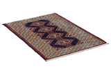 Бухара - Turkaman Персийски връзван килим 86x60 - Снимка 1