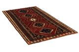 Yalameh - Qashqai Персийски връзван килим 247x128 - Снимка 1