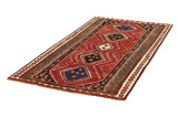Yalameh - Qashqai Персийски връзван килим 247x128 - Снимка 2
