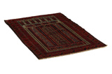 Baluch - Turkaman Персийски връзван килим 138x88 - Снимка 1