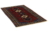 Yalameh - Qashqai Персийски връзван килим 200x116 - Снимка 1