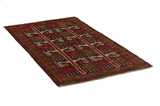 Bakhshayeh - Turkaman Персийски връзван килим 193x105 - Снимка 1