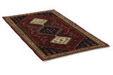 Yalameh - Qashqai Персийски връзван килим 200x105 - Снимка 1