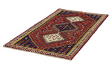 Yalameh - Qashqai Персийски връзван килим 200x105 - Снимка 2