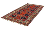 Yalameh - Qashqai Персийски връзван килим 283x145 - Снимка 2