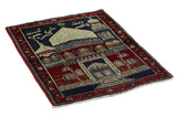 Bijar Персийски връзван килим 101x68 - Снимка 1