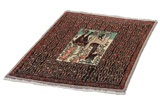 Senneh - Kurdi Персийски връзван килим 105x79 - Снимка 2